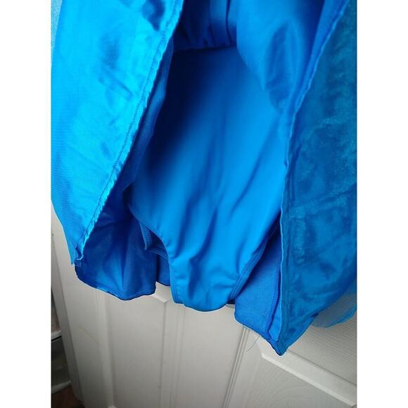 balera dancewear One Piece Lined Tulle Sequin Teal Straps Top. Size MC - Picture 7 of 12